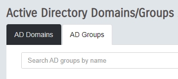 AD Groups Tab